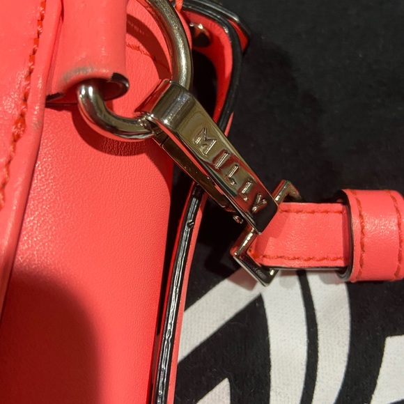 Milly Pink Cambridge Neon Coral Crossbody Purse - Picture 3 of 10